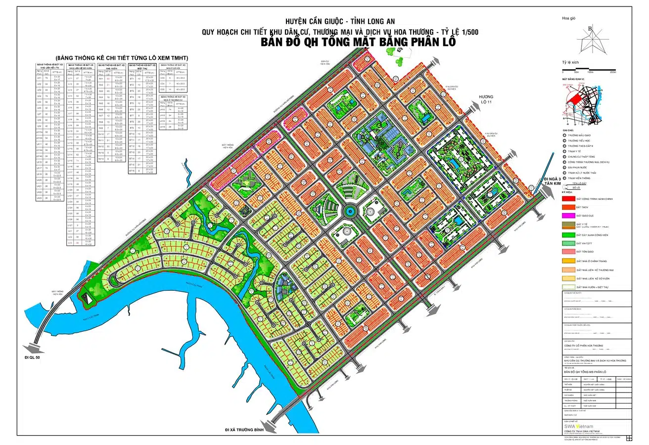 Quy hoạch chi tiết xây dựng tỷ lệ 1/500 Khu dân cư Hoa Thương